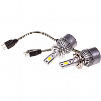 Автолампа-LED (аналог ксенона) H7(C6) 12/24V 26W 6000K 4000Lm 1-конт SKYWAY  радиатор+вент